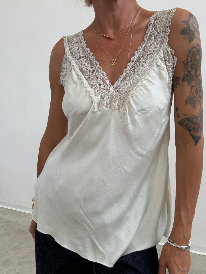 CANOTTA LINGERIE PIZZO AVORIO