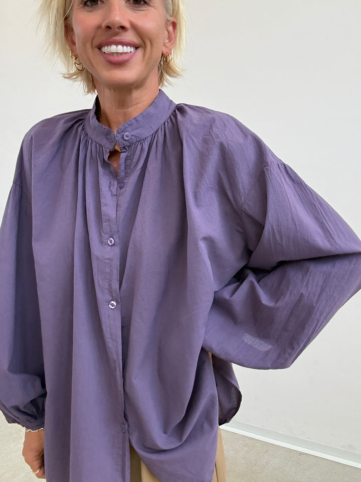 CAMICIA MUSSOLA VIOLA