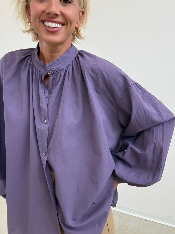 CAMICIA MUSSOLA VIOLA