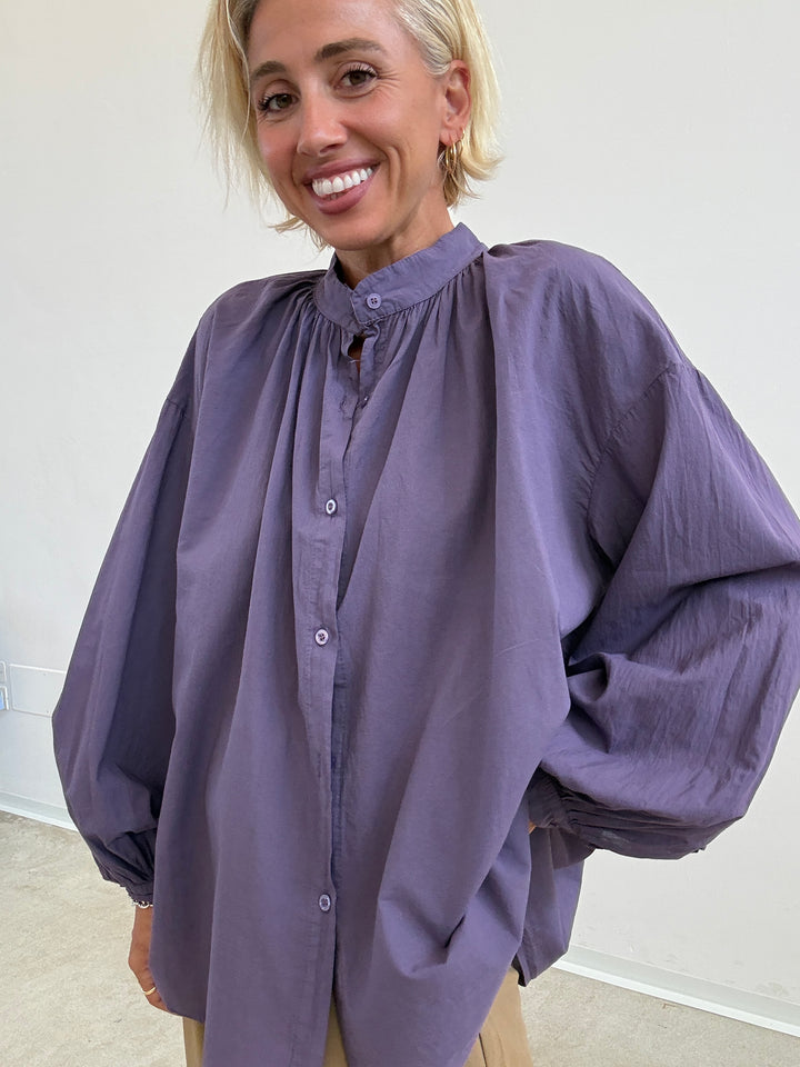 CAMICIA MUSSOLA VIOLA