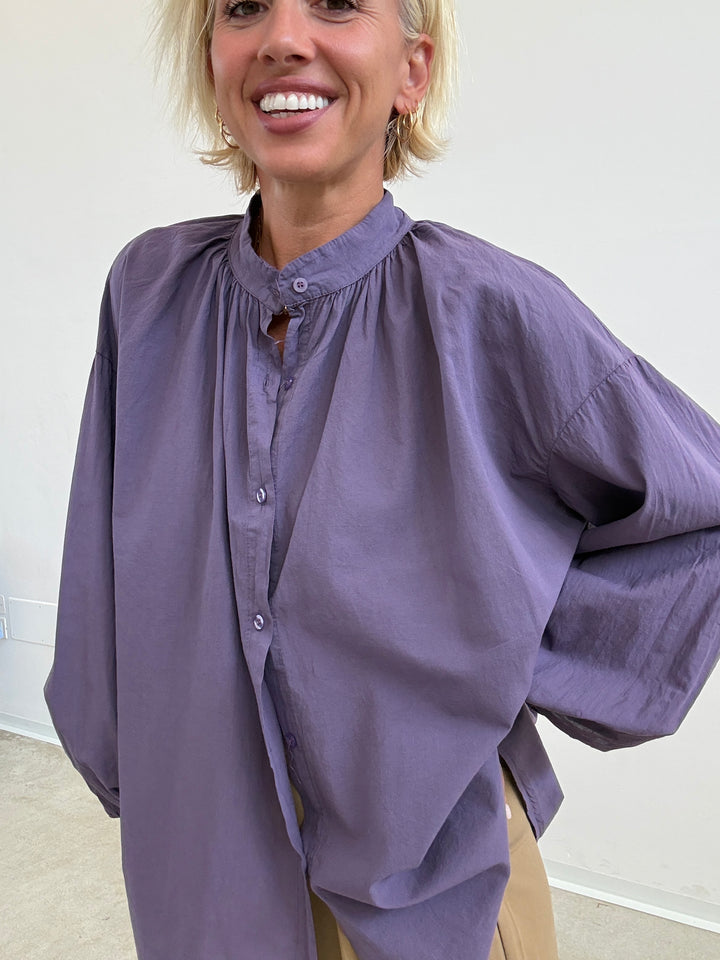 CAMICIA MUSSOLA VIOLA