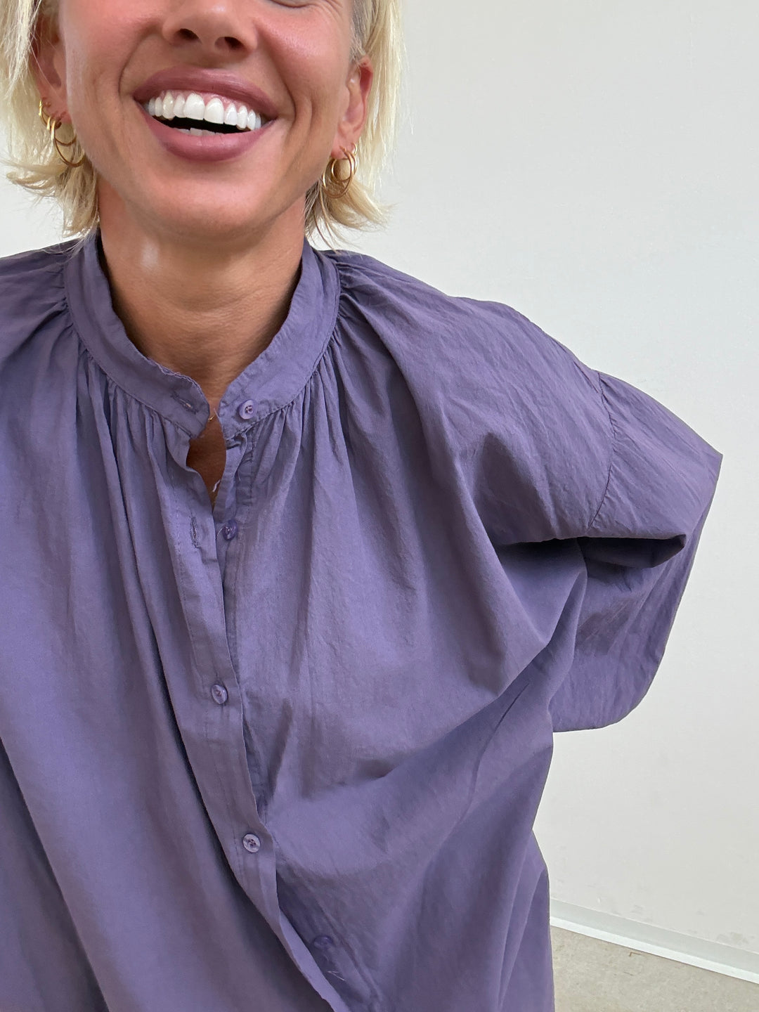 CAMICIA MUSSOLA VIOLA