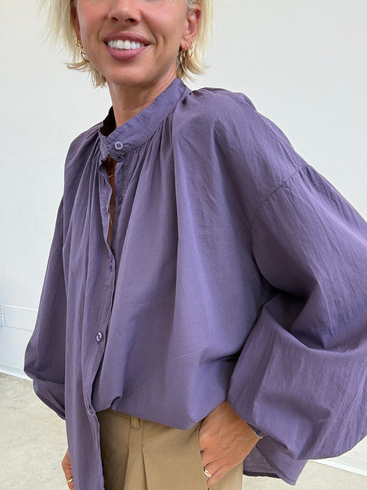CAMICIA MUSSOLA VIOLA