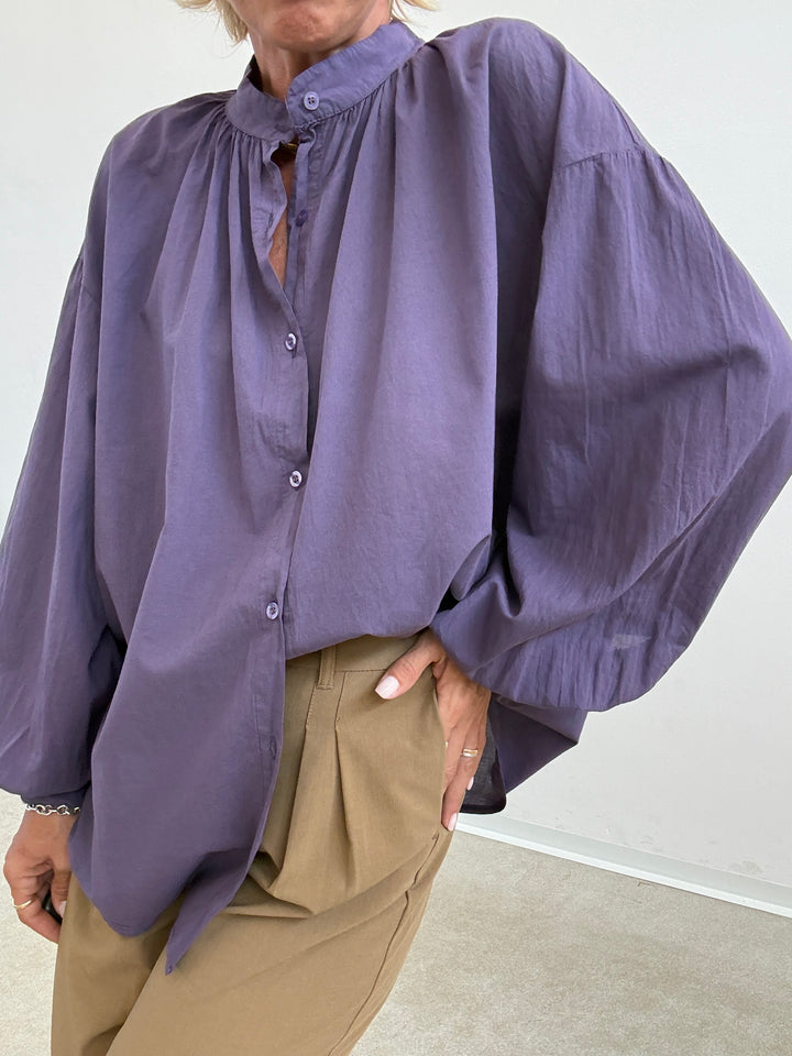 CAMICIA MUSSOLA VIOLA