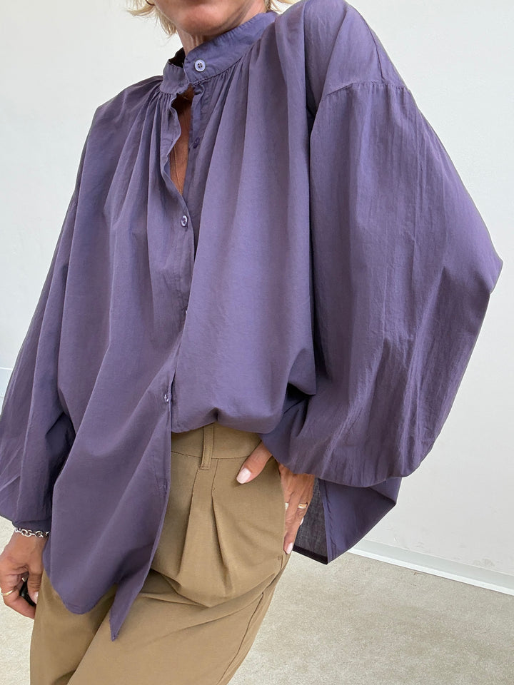 CAMICIA MUSSOLA VIOLA