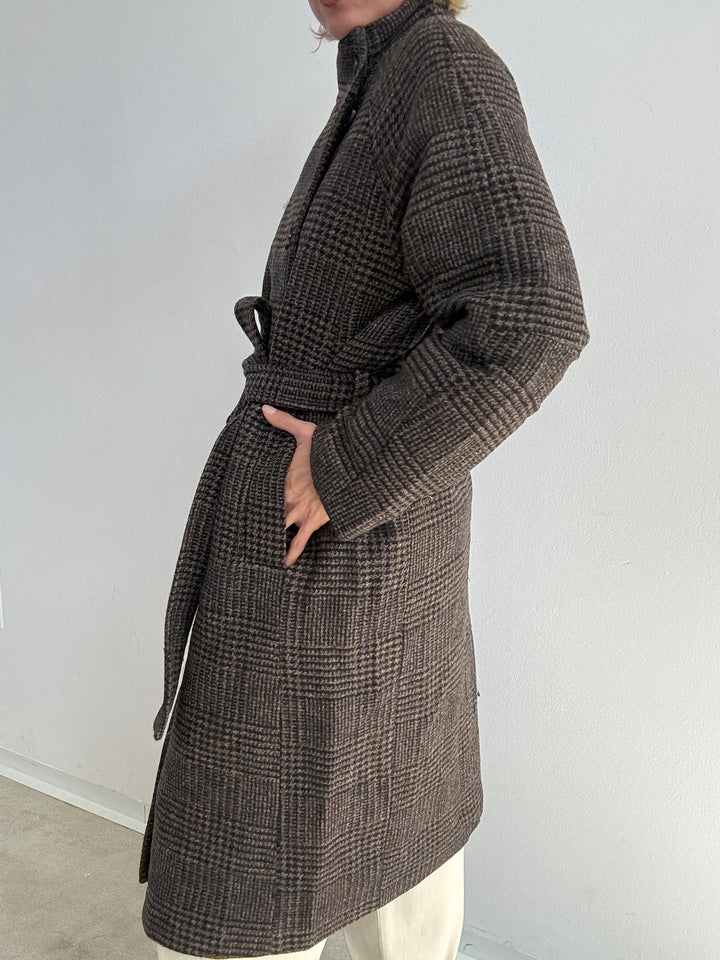 CAPPOTTO BLANCA GALLES CIOCCOLATO