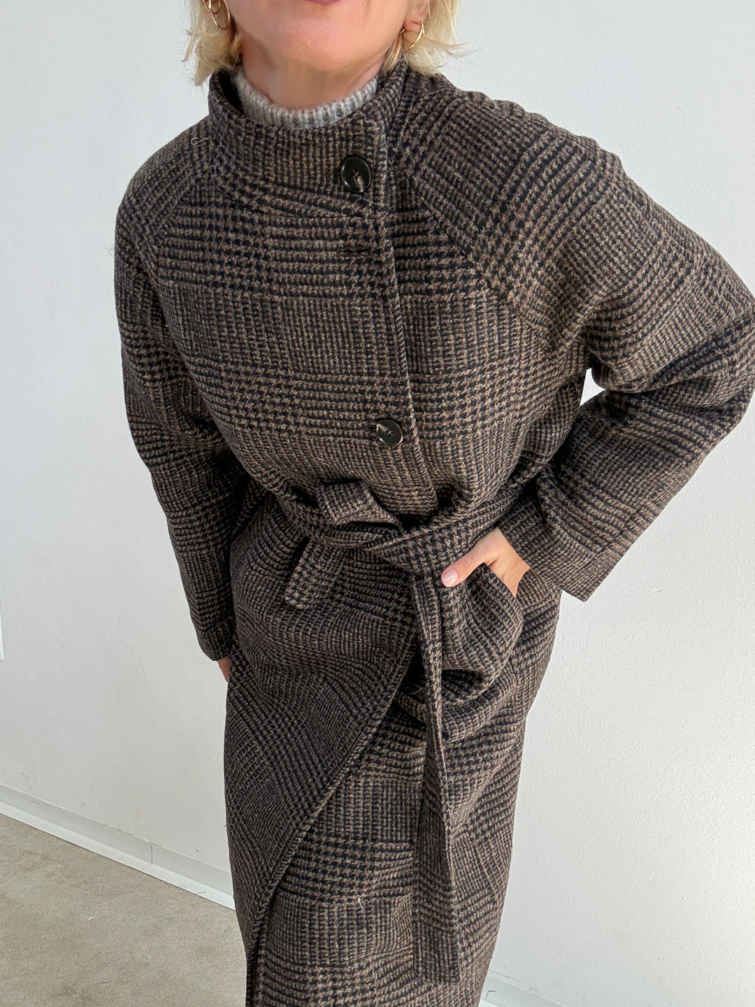 CAPPOTTO BLANCA GALLES CIOCCOLATO