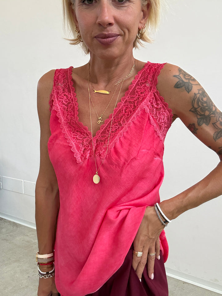 CANOTTA LINGERIE PIZZO FUCSIA
