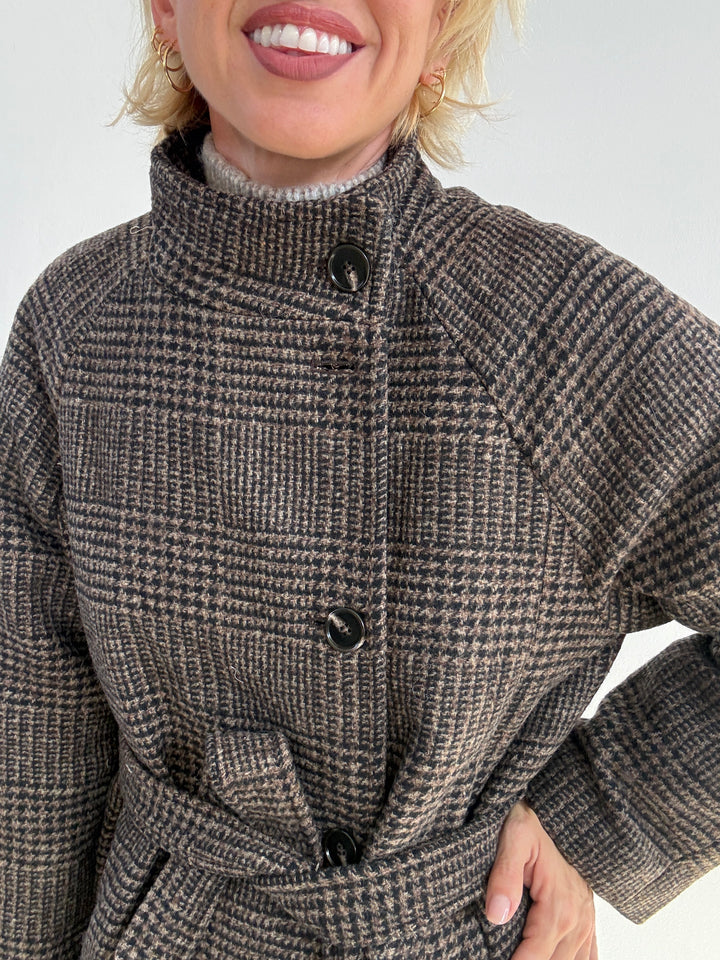 CAPPOTTO BLANCA GALLES CIOCCOLATO