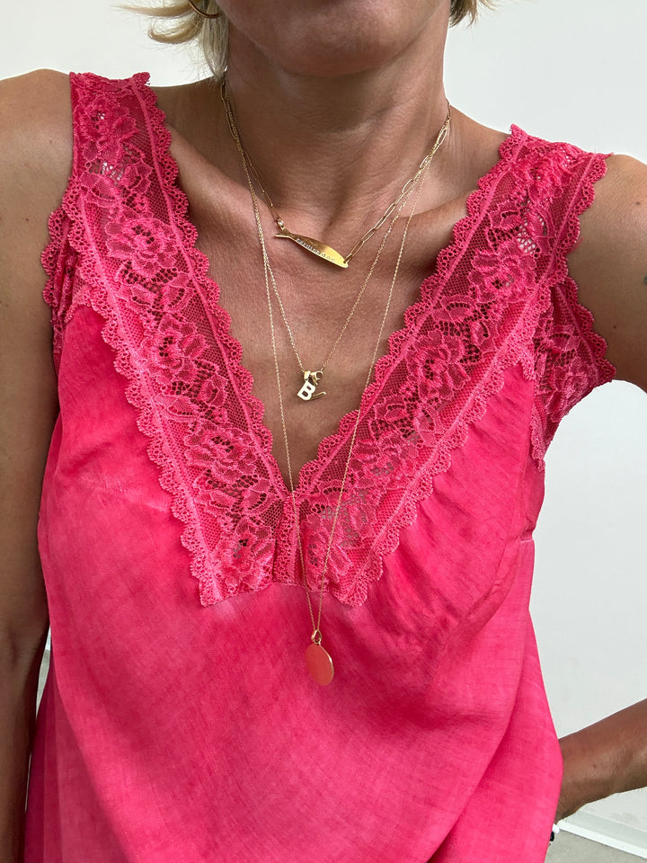 CANOTTA LINGERIE PIZZO FUCSIA