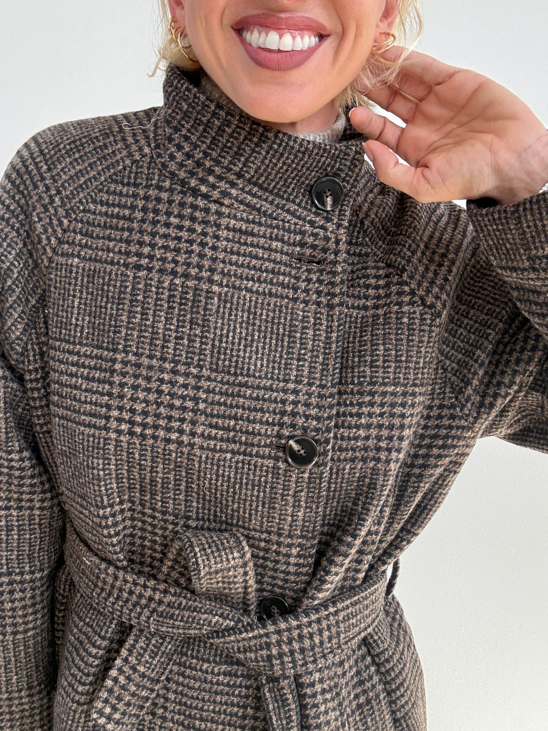 CAPPOTTO BLANCA GALLES CIOCCOLATO