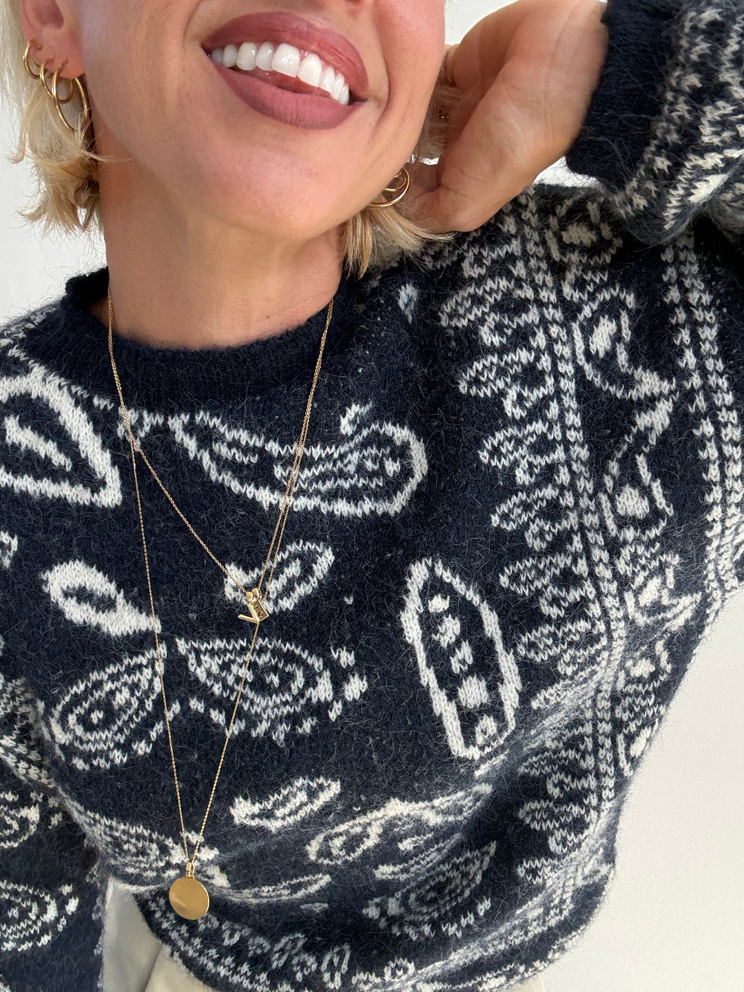 PULLOVER PAISLEY BLU