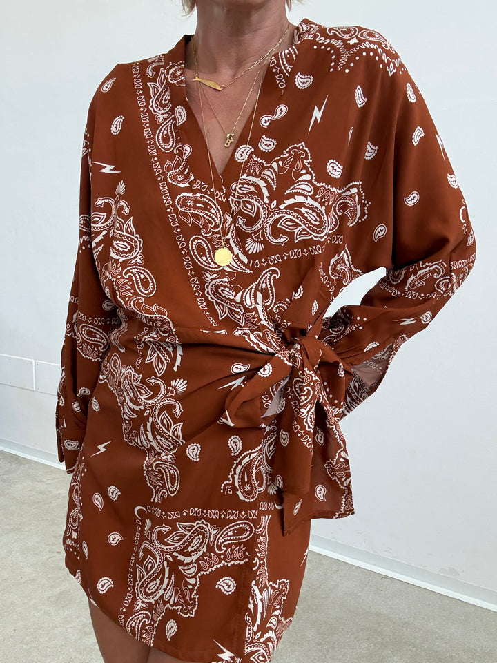 ABITO PORTAFOGLIO BANDANA RUST