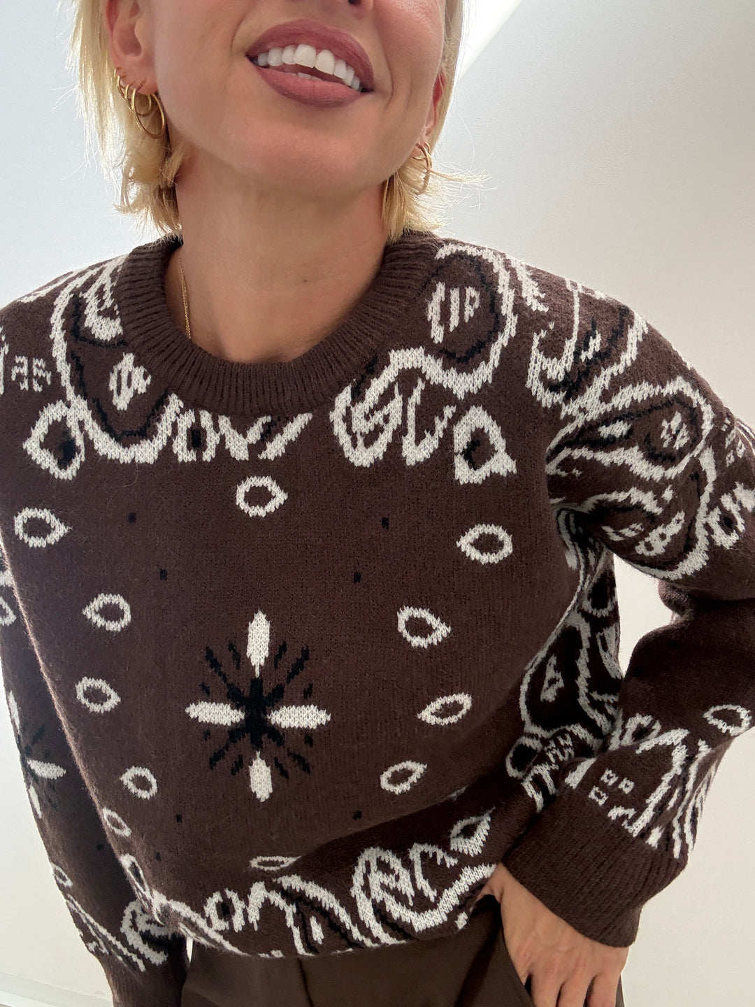PULL VIC BANDANA CIOCCOLATO