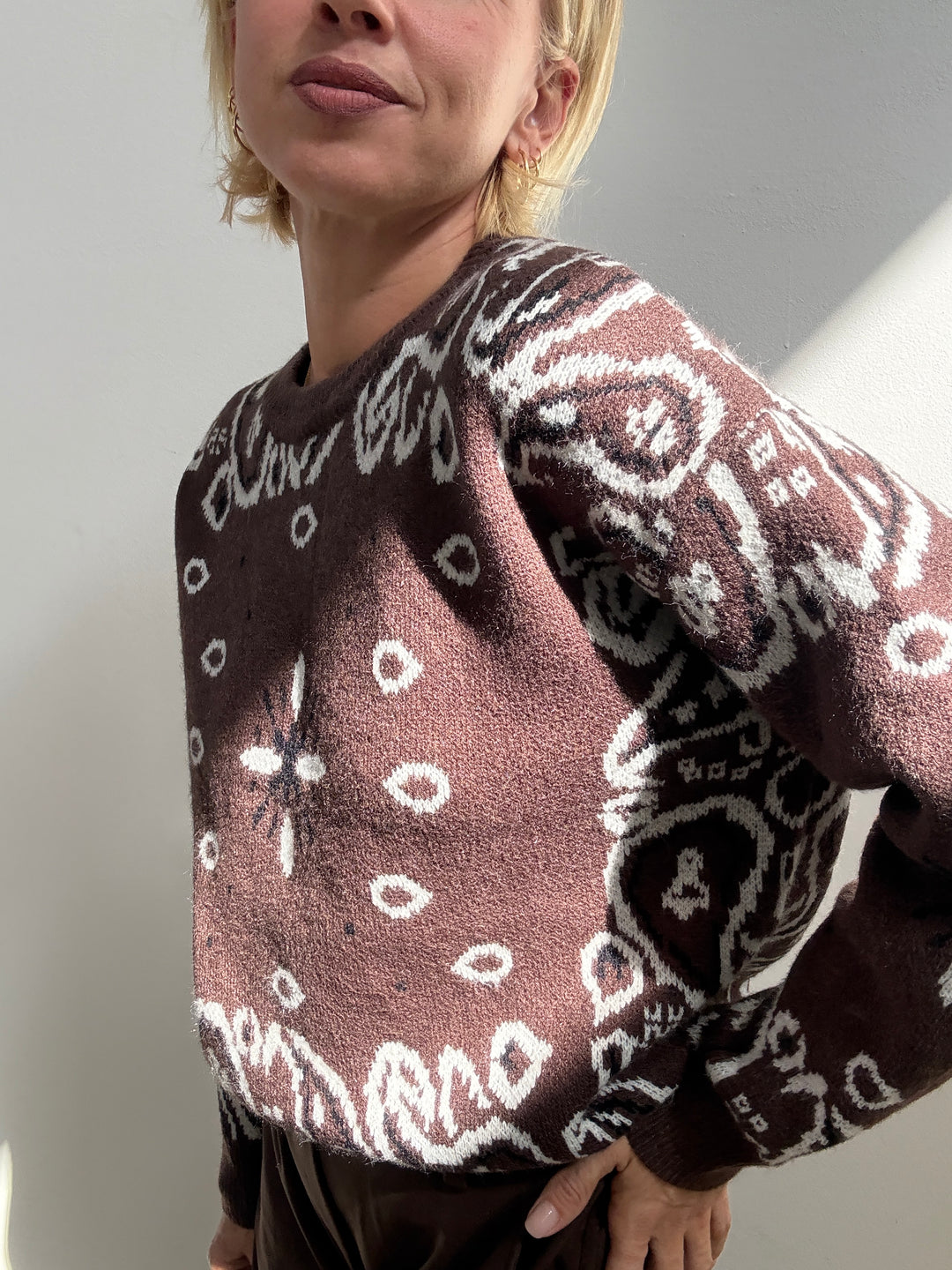 PULL VIC BANDANA CIOCCOLATO
