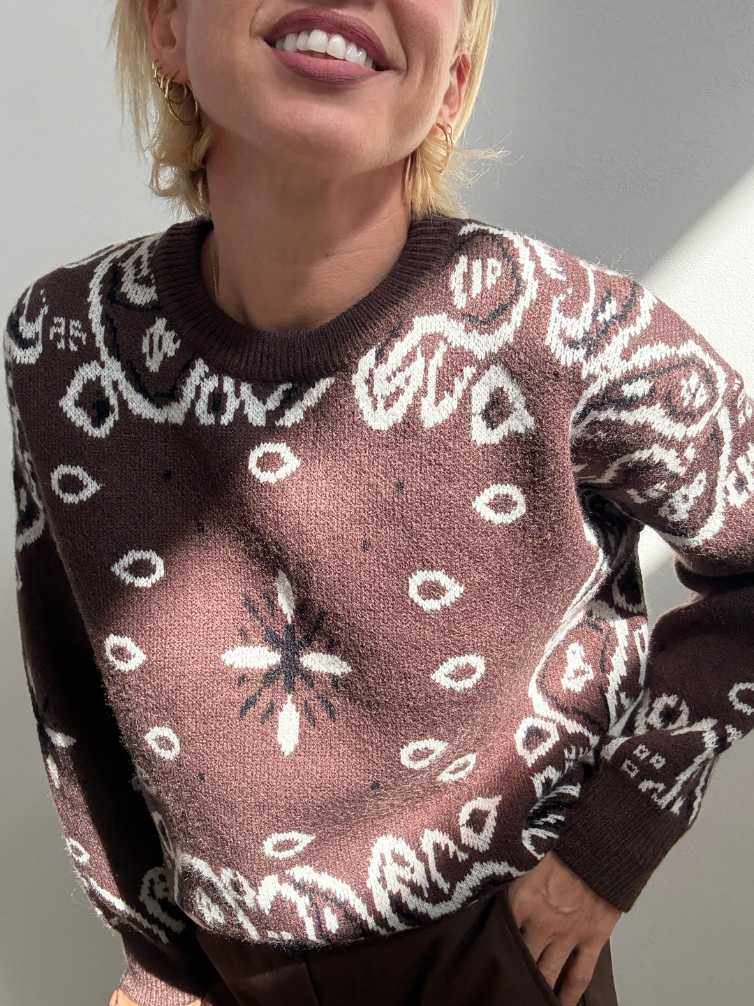 PULL VIC BANDANA CIOCCOLATO