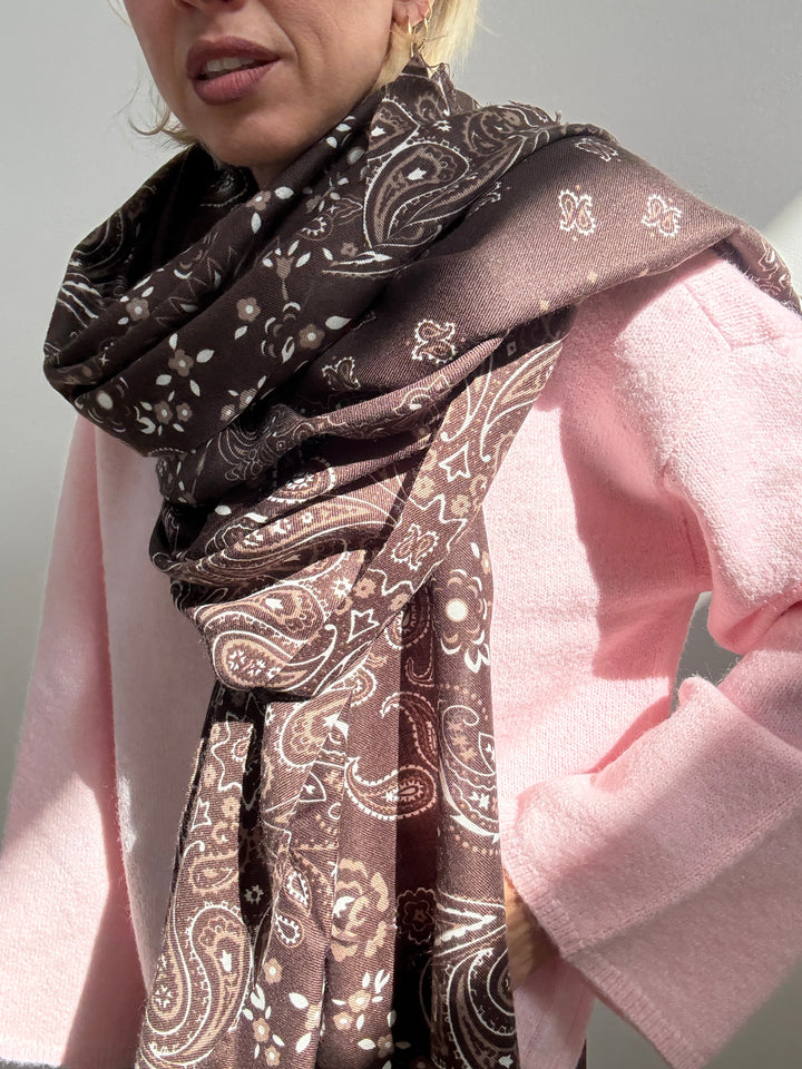 SCIARPA BANDANA VISCOSA CIOCCO