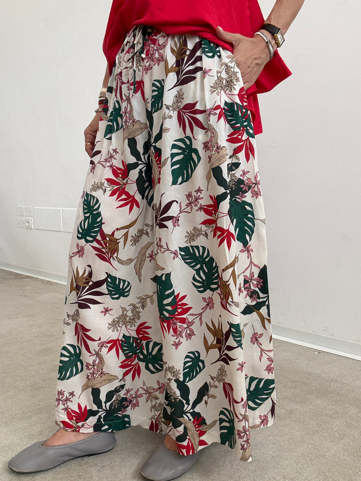 PANTALONE TROPICAL AVORIO