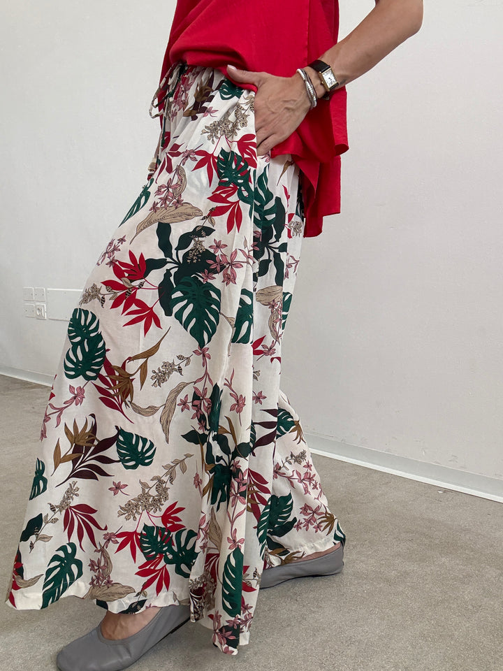 PANTALONE TROPICAL AVORIO