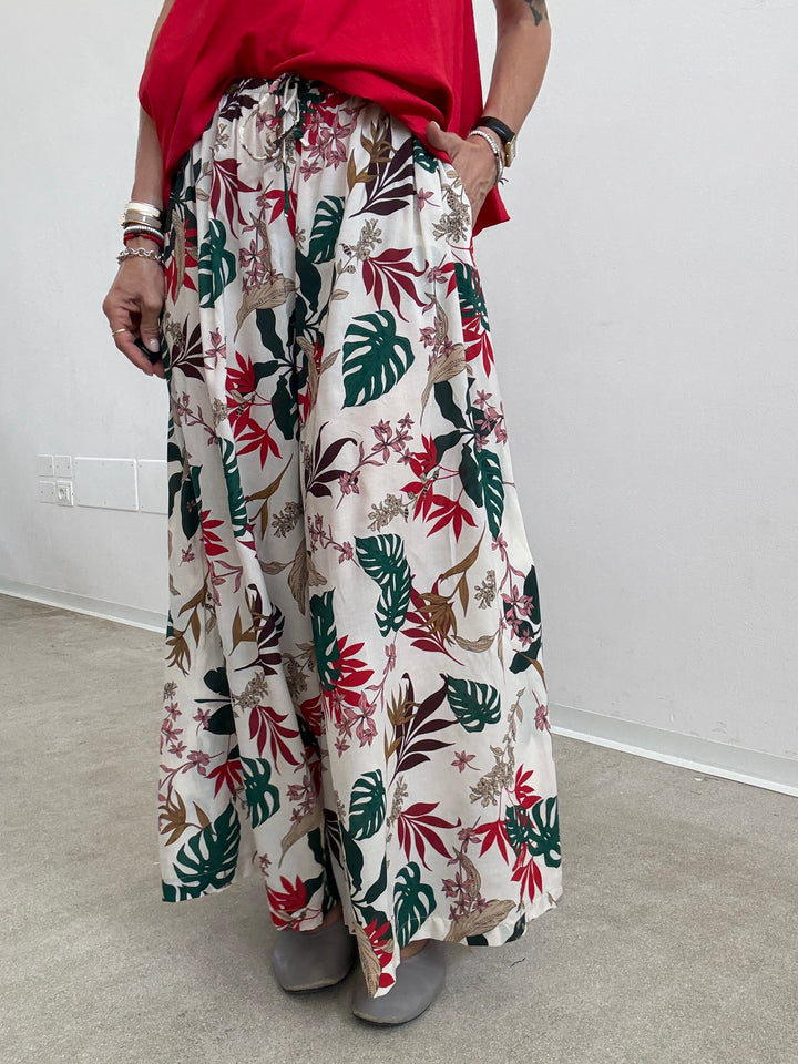 PANTALONE TROPICAL AVORIO