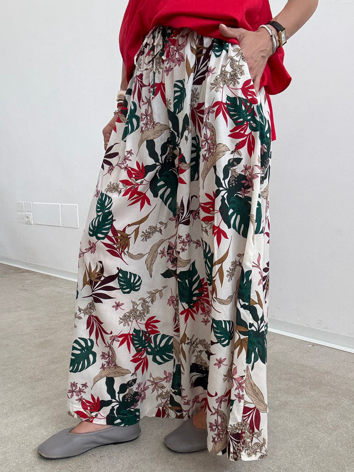 PANTALONE TROPICAL AVORIO