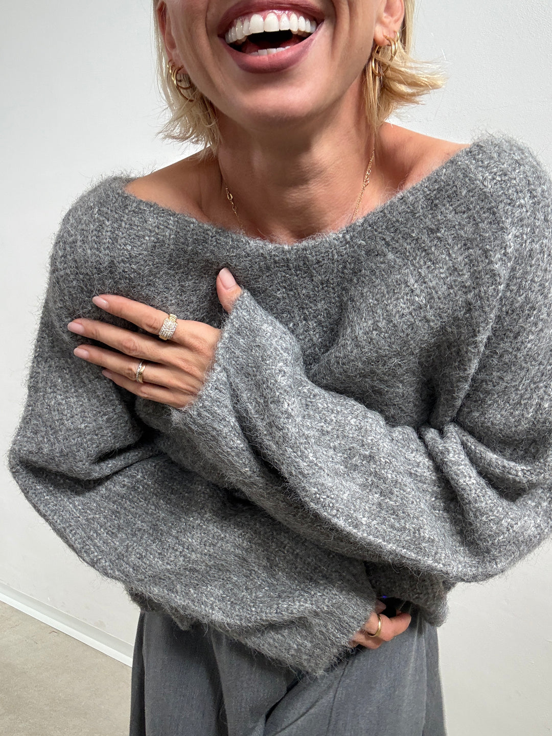 PULL FIOCCO GRIGIO MEDIO