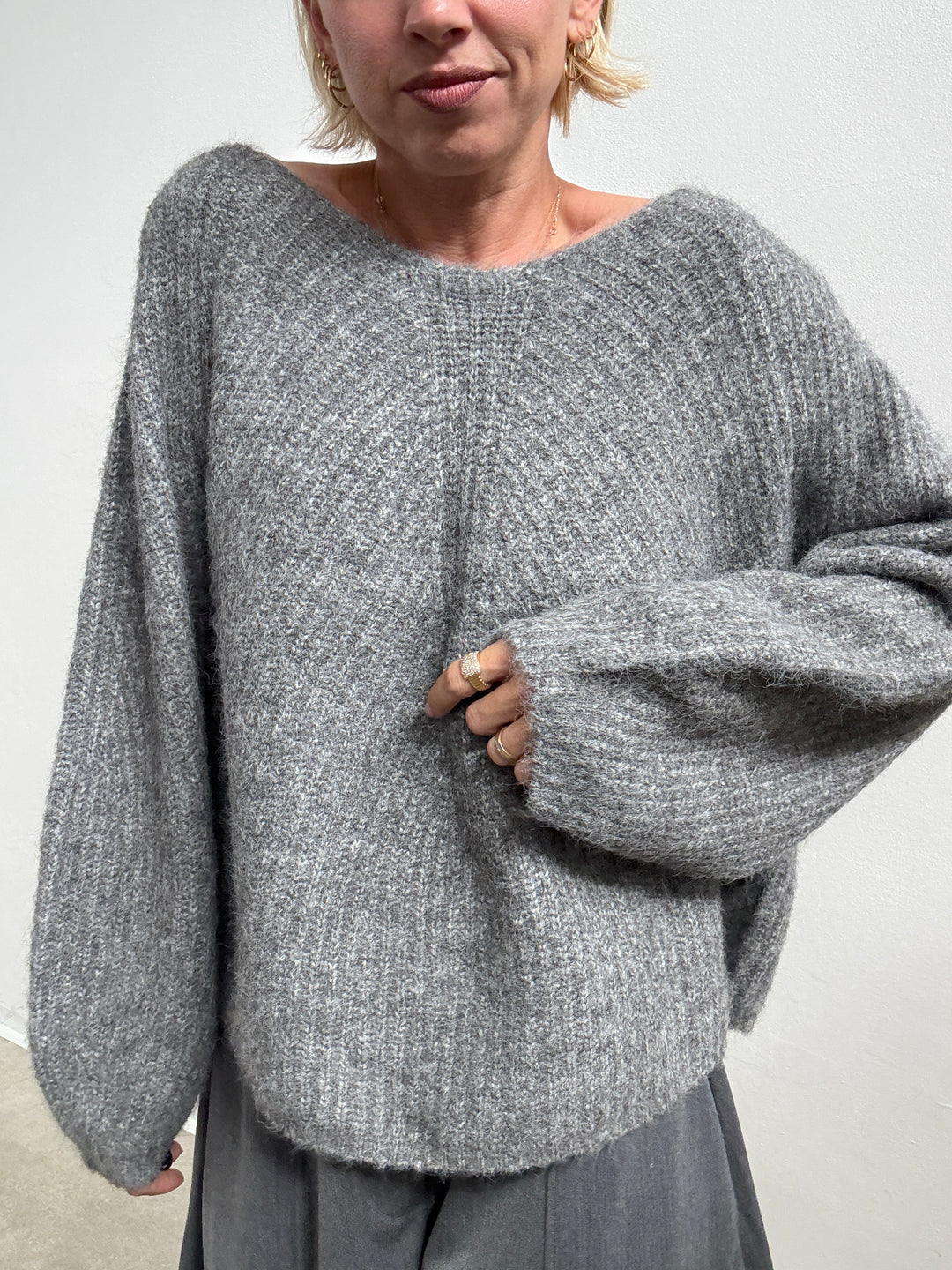 PULL FIOCCO GRIGIO MEDIO