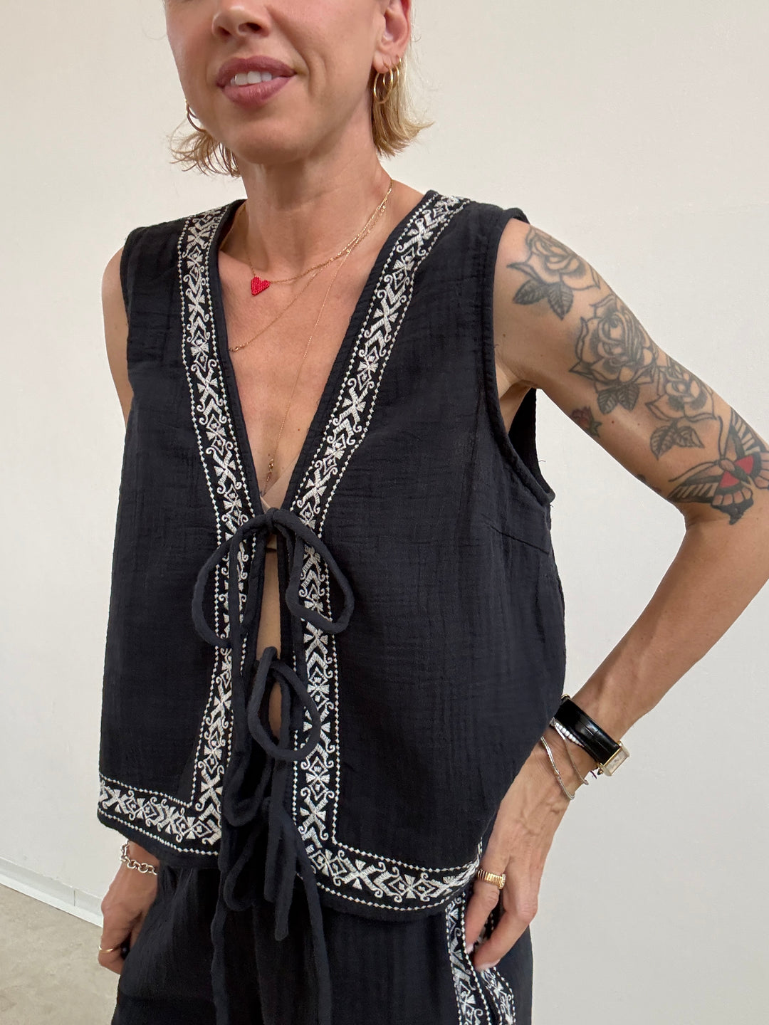 GILET ZAIRA MUSSOLA NERA