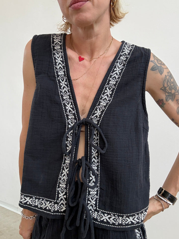 GILET ZAIRA MUSSOLA NERA
