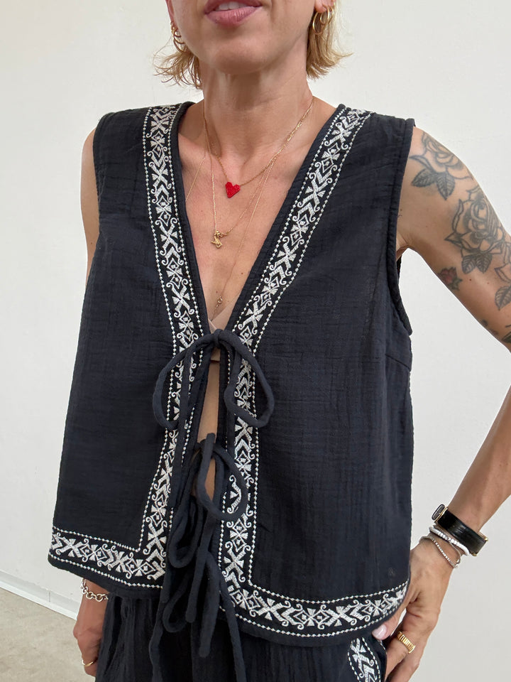 GILET ZAIRA MUSSOLA NERA
