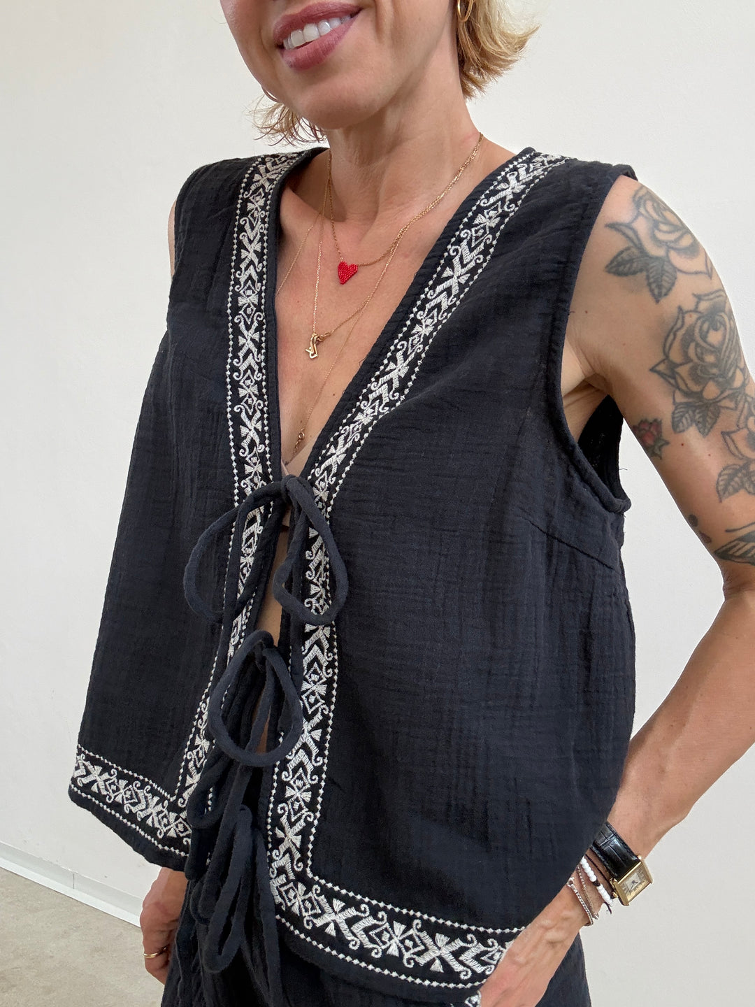 GILET ZAIRA MUSSOLA NERA
