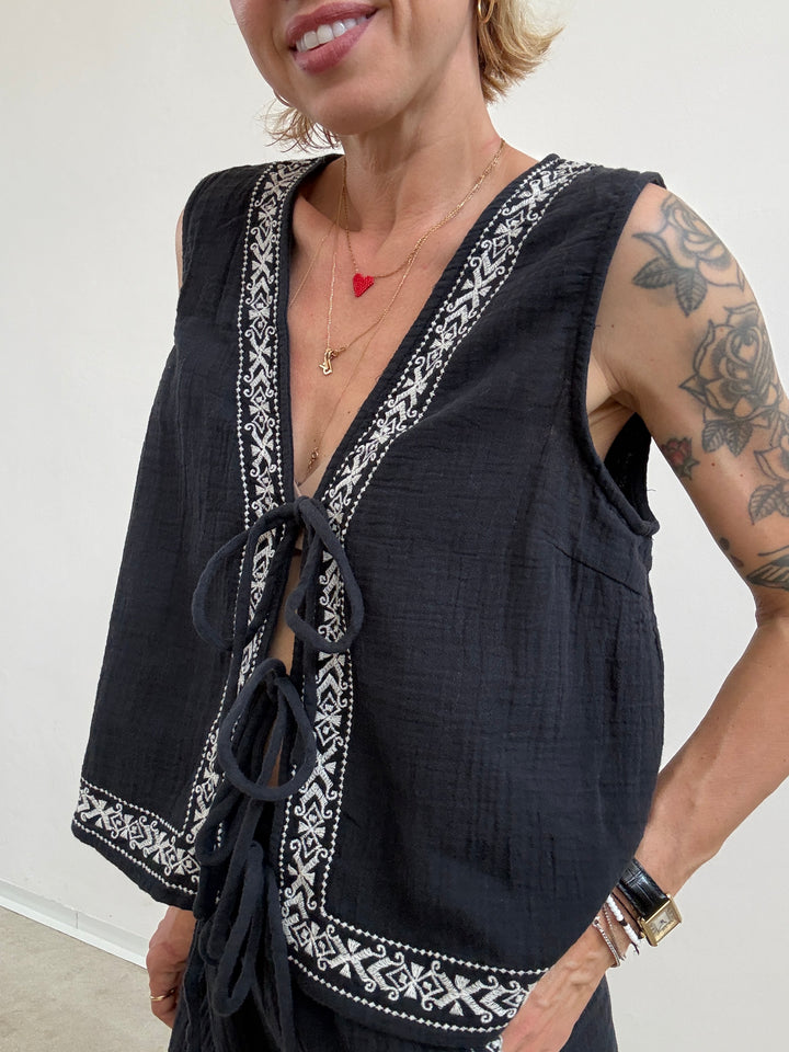GILET ZAIRA MUSSOLA NERA