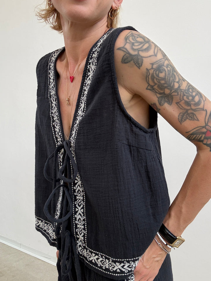 GILET ZAIRA MUSSOLA NERA