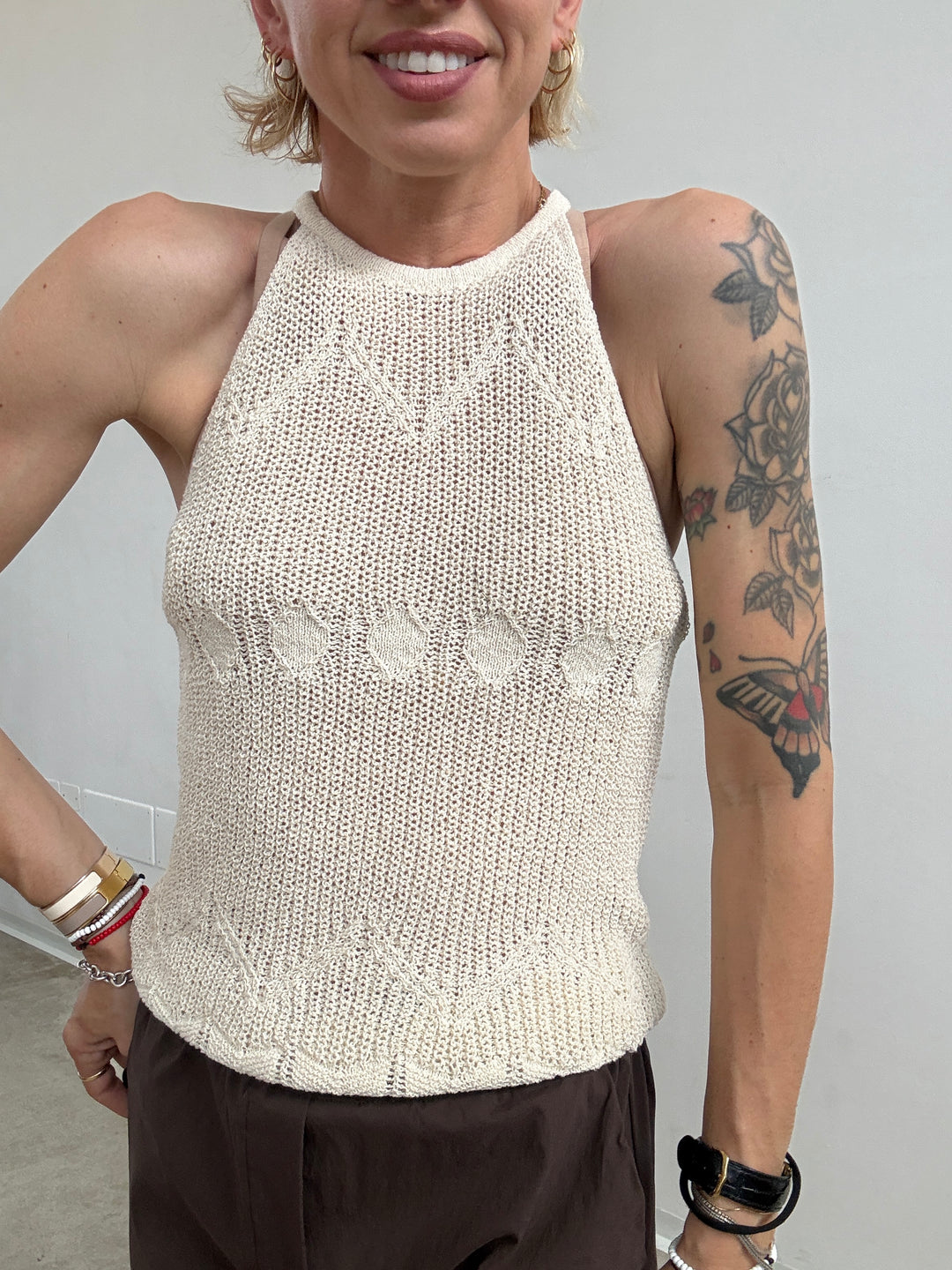 TOP SARA CROCHET AVORIO