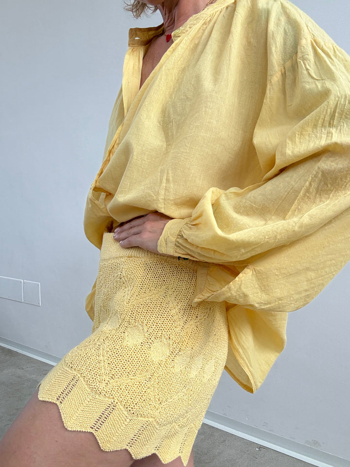 BERMUDA SARA CROCHET GIALLO