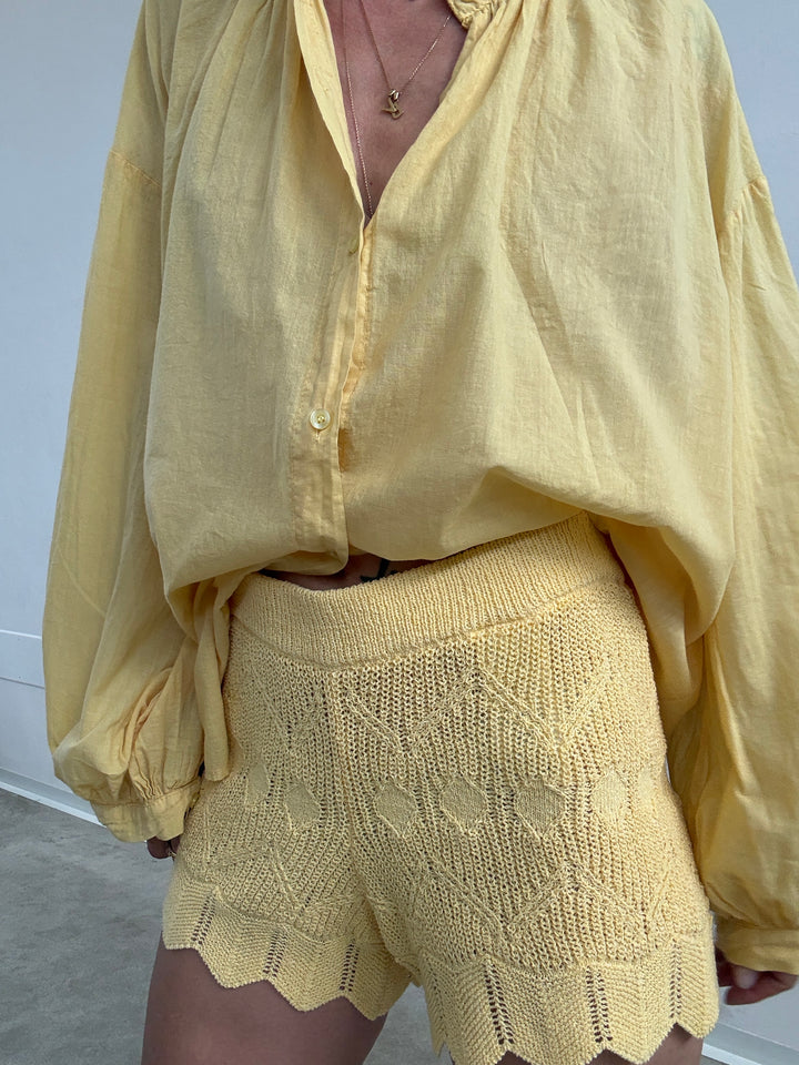BERMUDA SARA CROCHET GIALLO