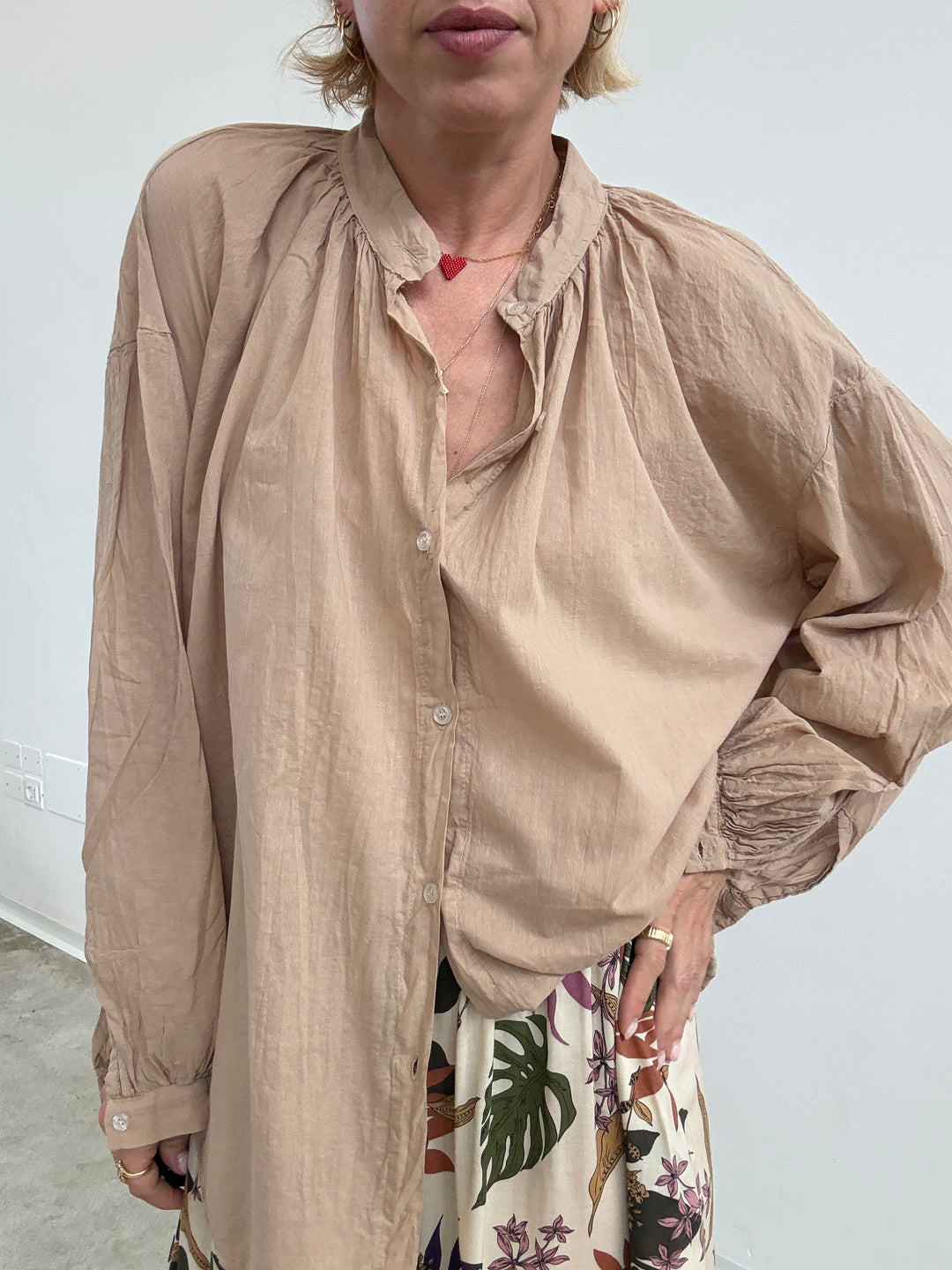 CAMICIA MUSSOLA SABBIA