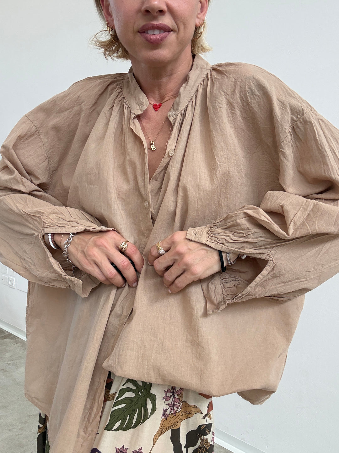 CAMICIA MUSSOLA SABBIA