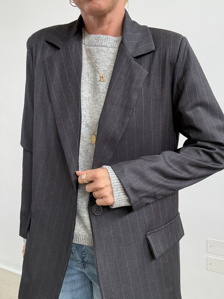 GIACCA GESSATA DARKGREY