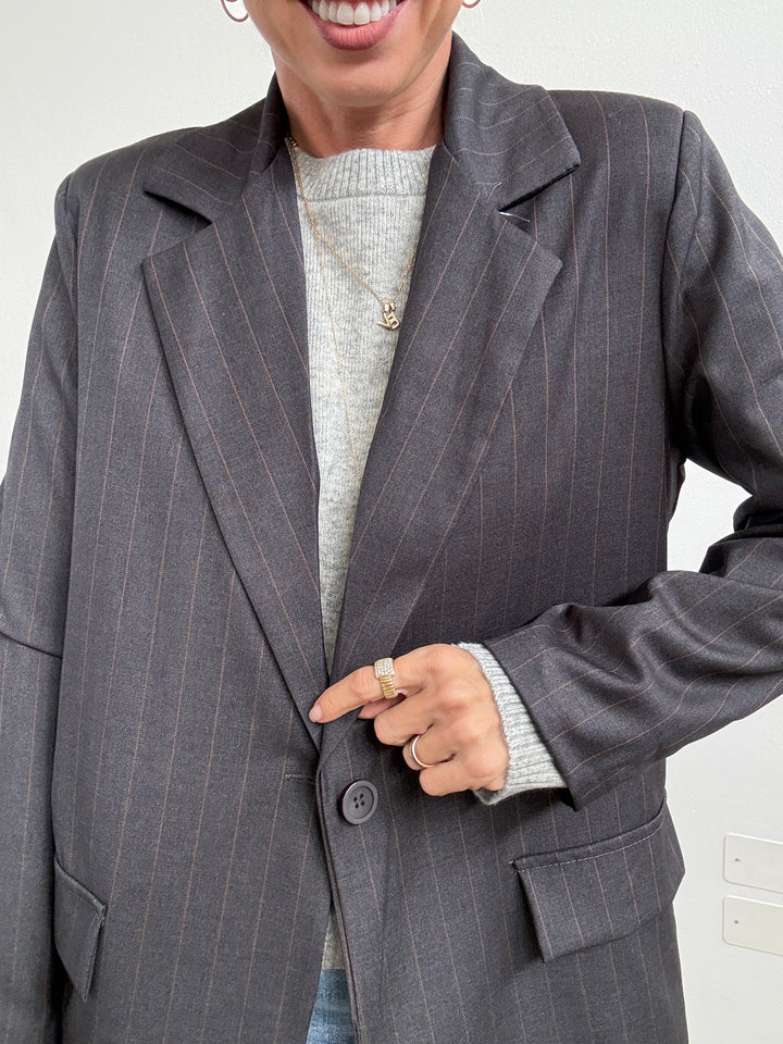 GIACCA GESSATA DARKGREY