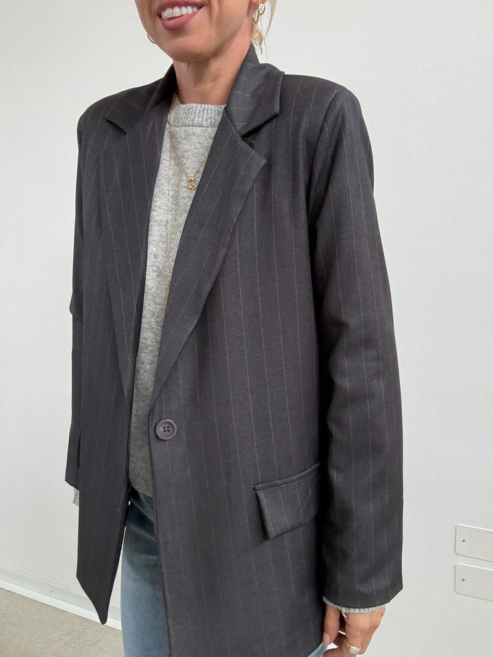 GIACCA GESSATA DARKGREY