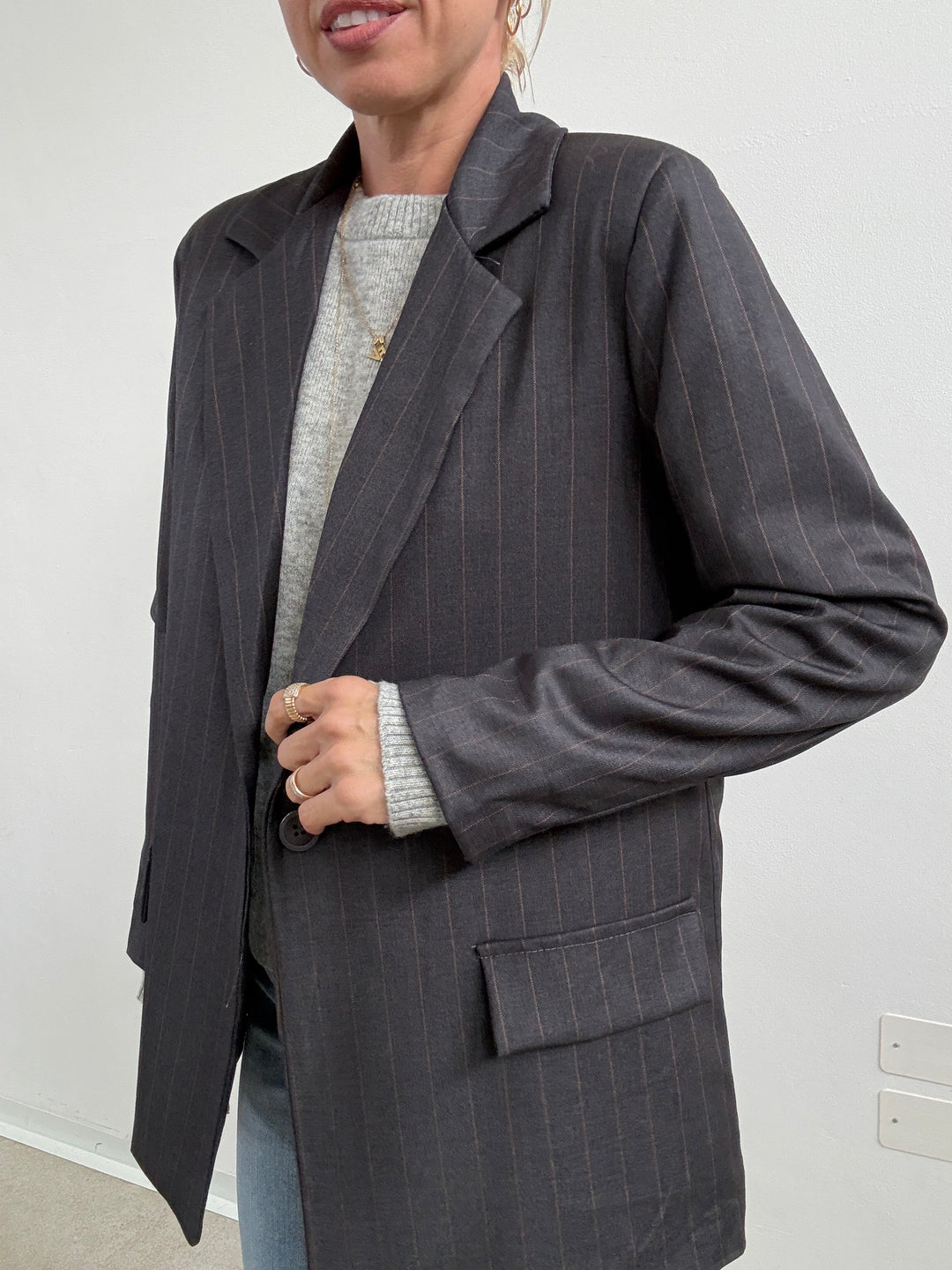 GIACCA GESSATA DARKGREY