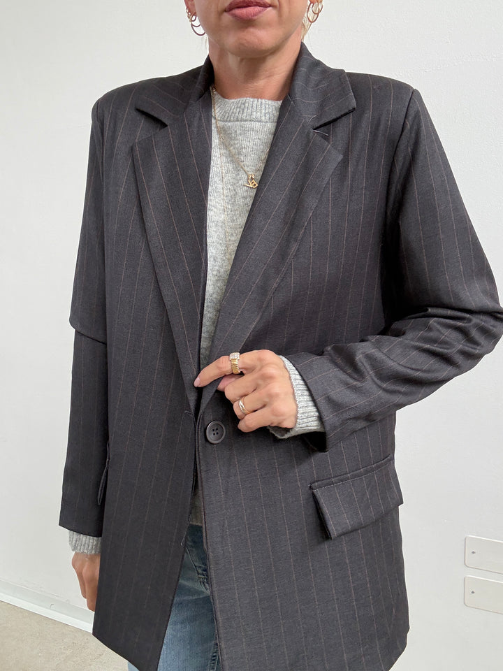 GIACCA GESSATA DARKGREY