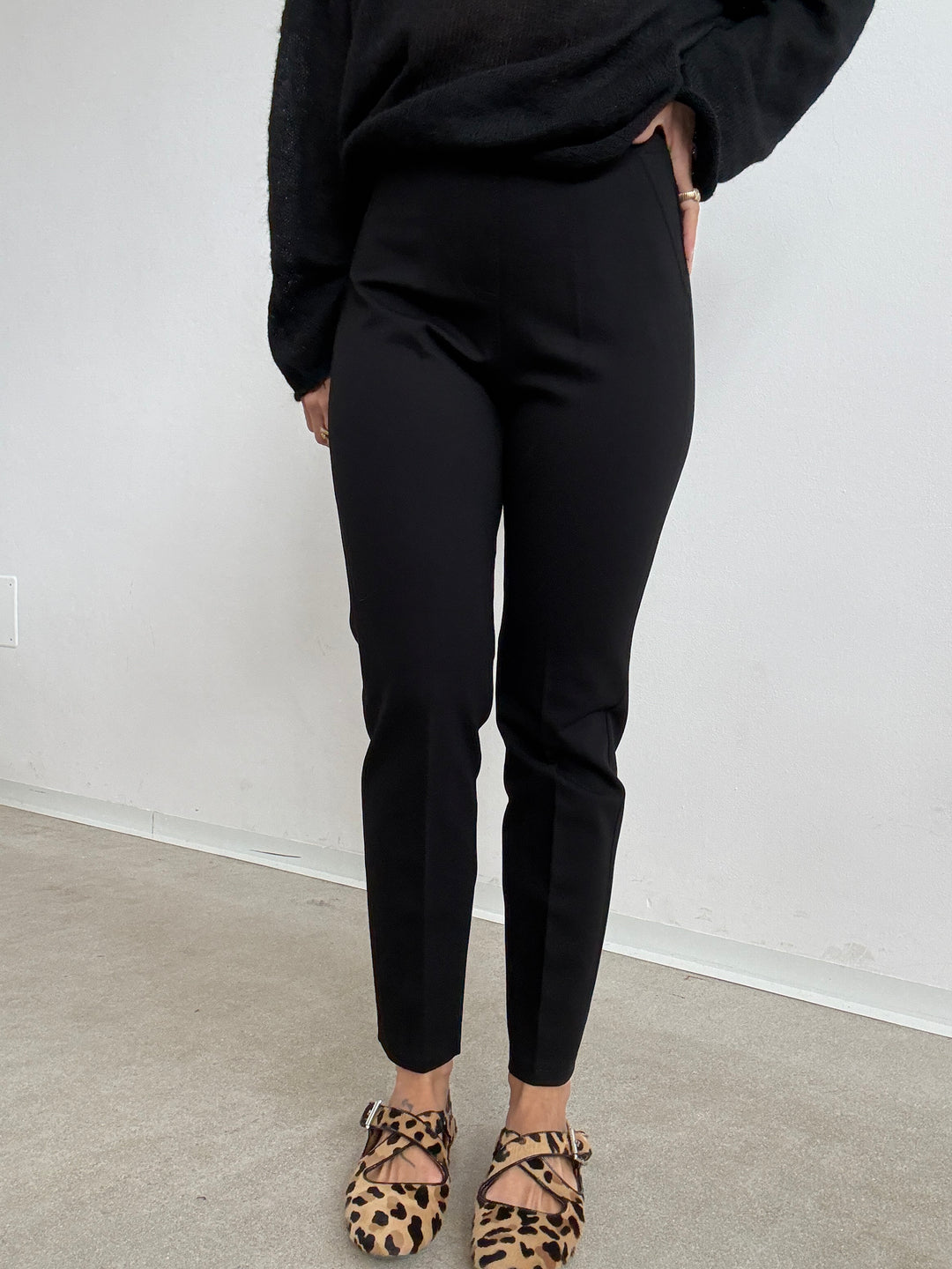 PANTA CARLOTTA STRETCH NERO