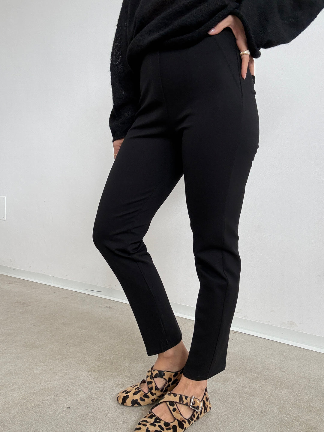 PANTA CARLOTTA STRETCH NERO