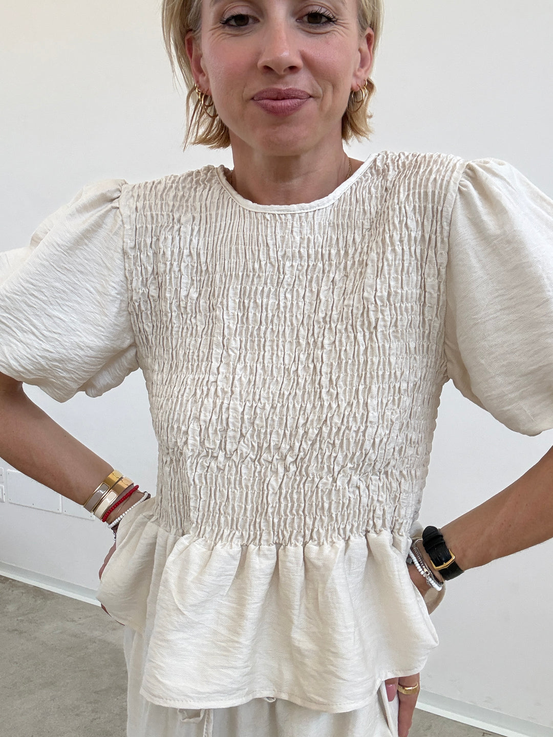 SET EVA SMOCK AVORIO