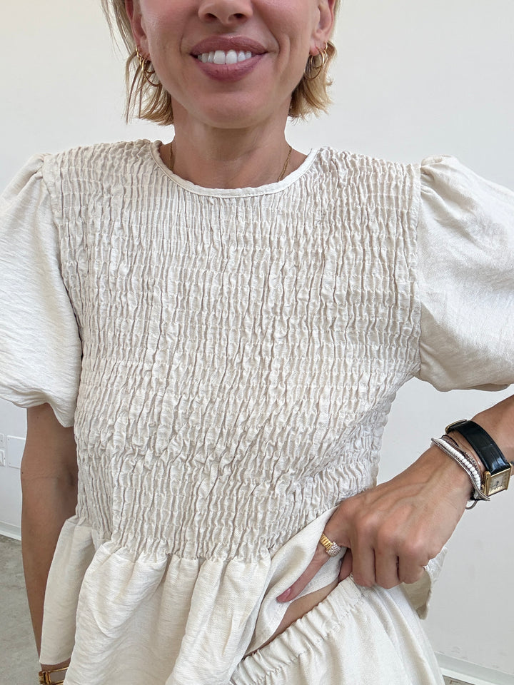 SET EVA SMOCK AVORIO