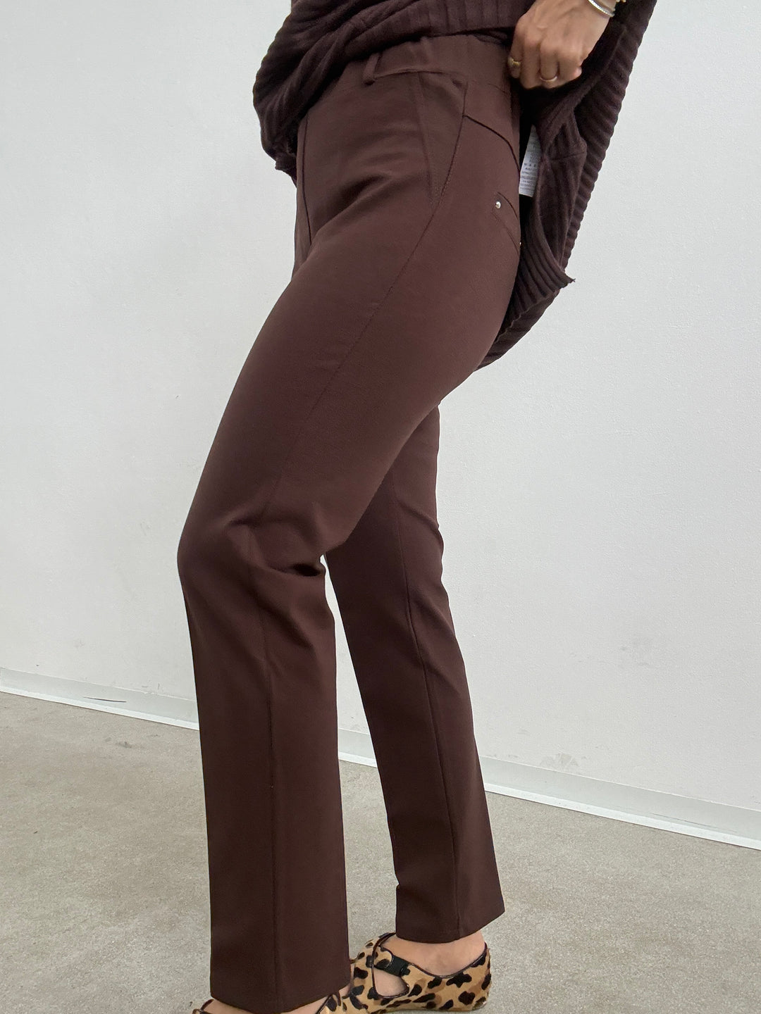PANTA CARLOTTA STRETCH CIOCCO