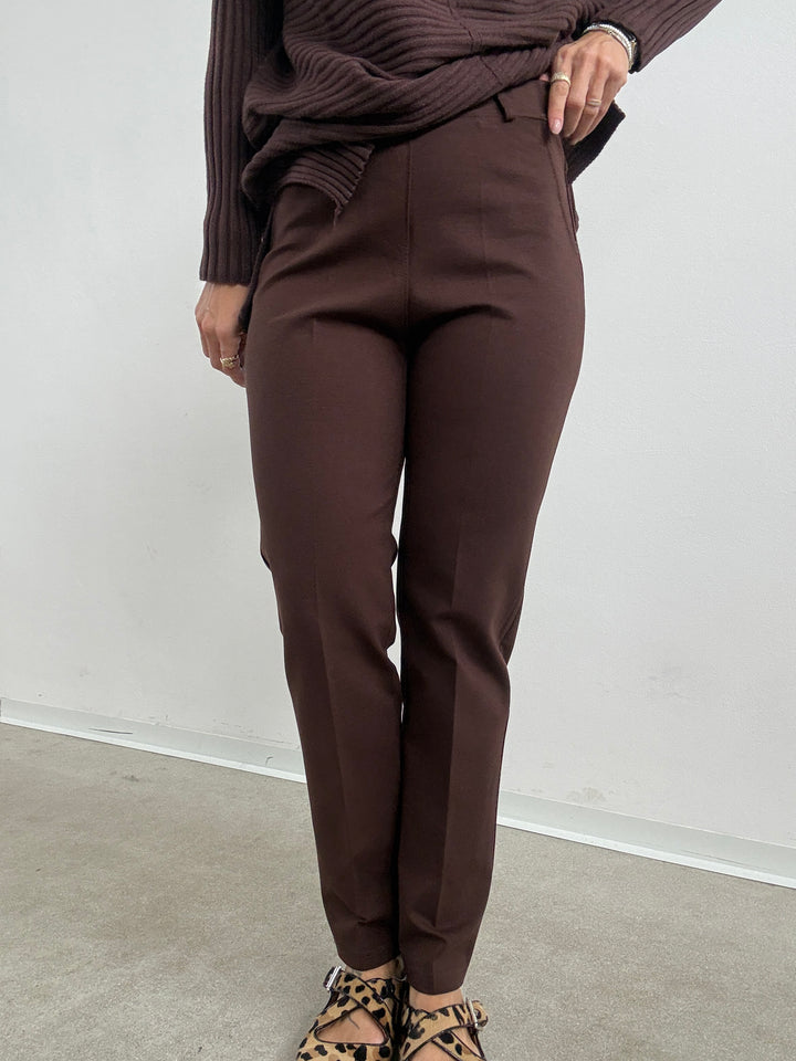 PANTA CARLOTTA STRETCH CIOCCO
