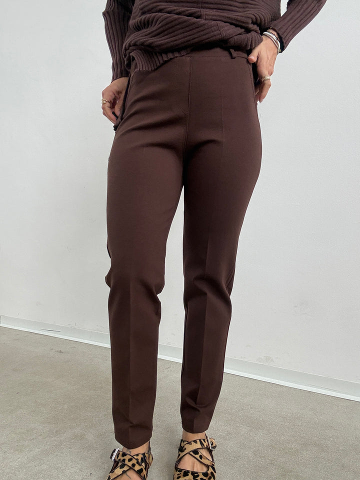 PANTA CARLOTTA STRETCH CIOCCO